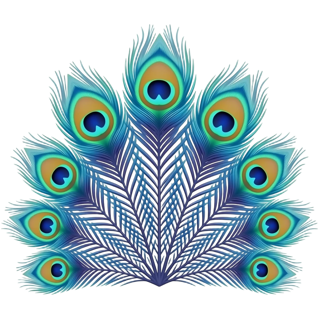 Peacock feathers emoji