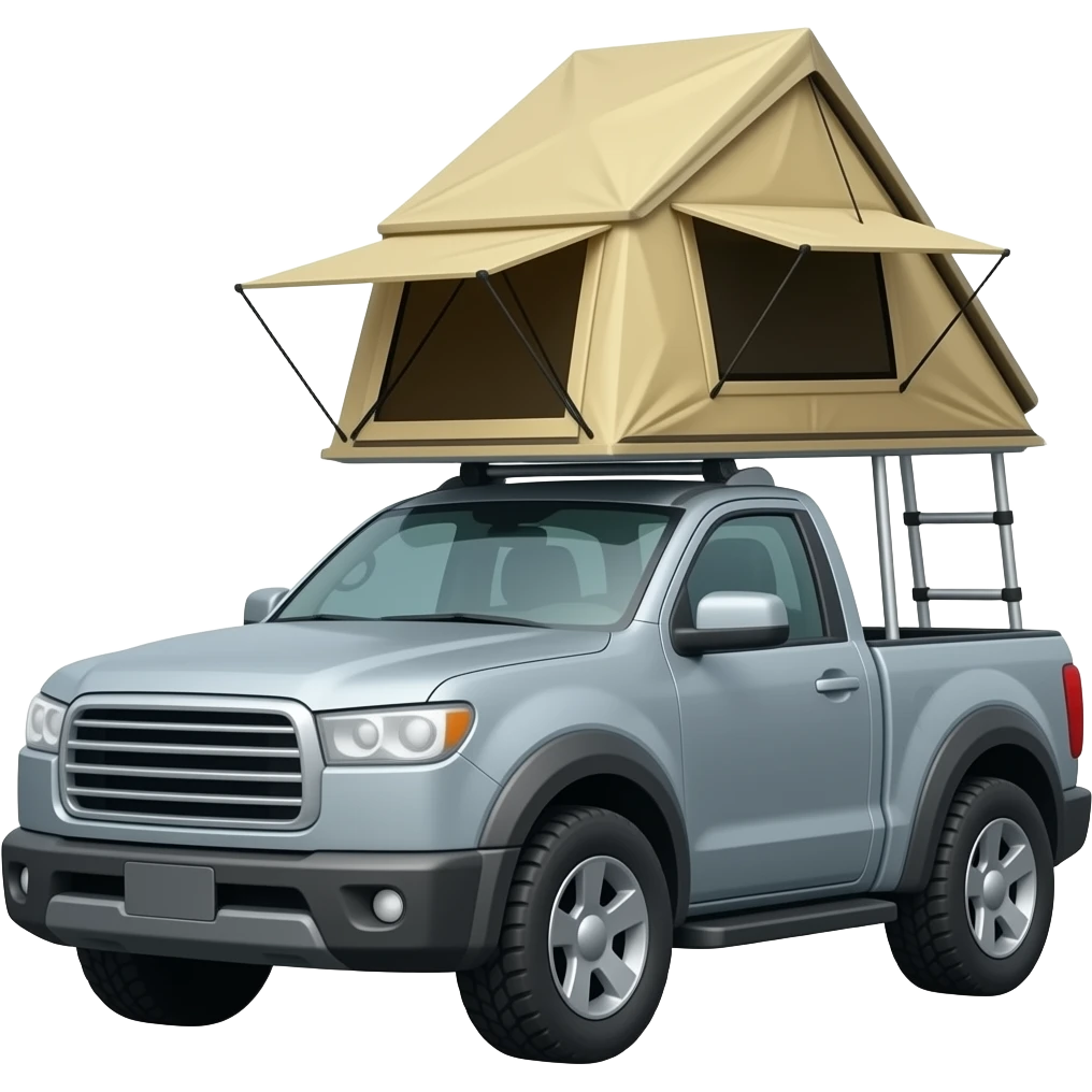 Pickup with rooftop tent emoji
