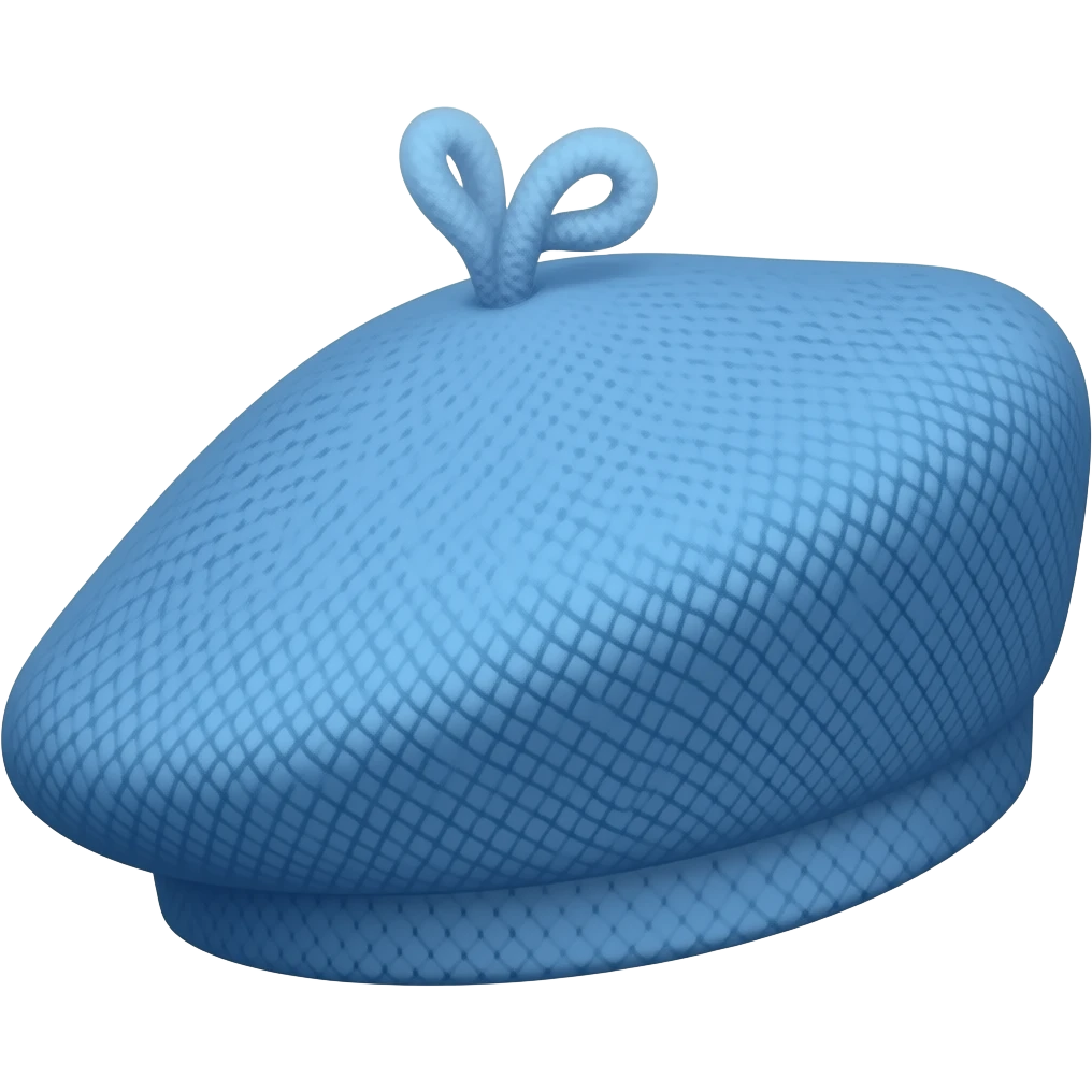 Blue beret emoji