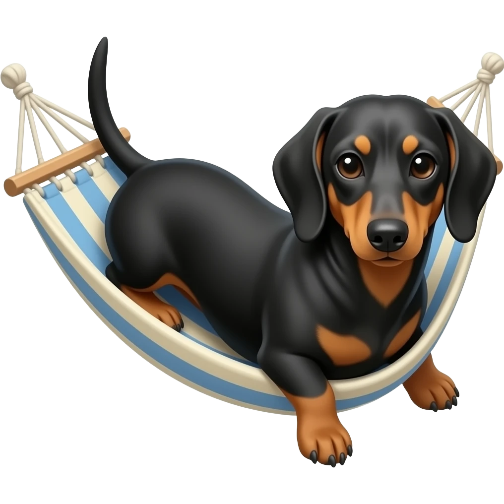 dachshund on a hammock emoji