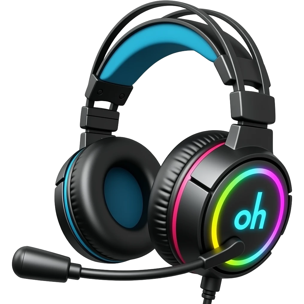 gaming headset with mic emoji