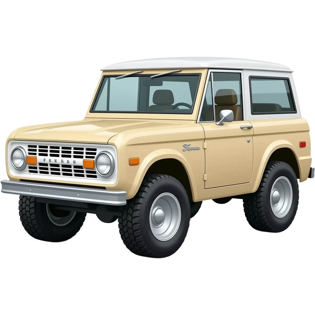 vintage ford bronco highly detailed hyper realistic emoji