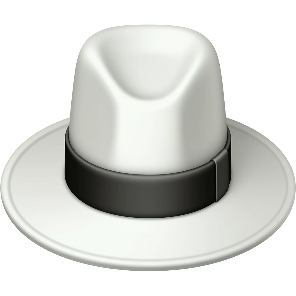 a white fedora emoji