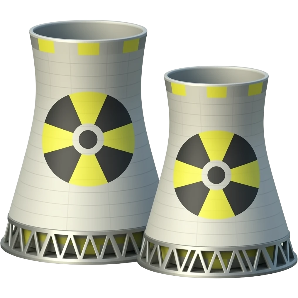 2 fonctionning nuclear reactor emoji