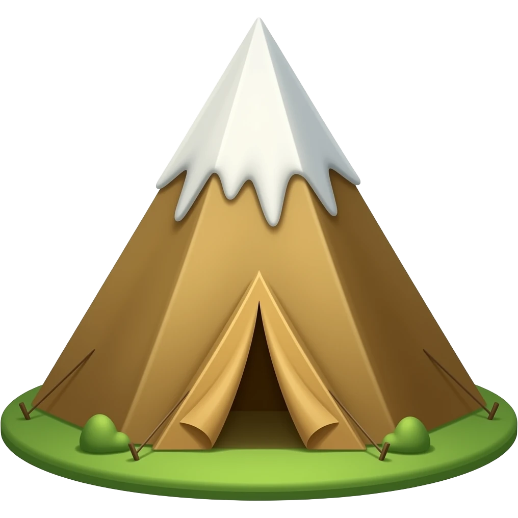 Mountain tent emoji