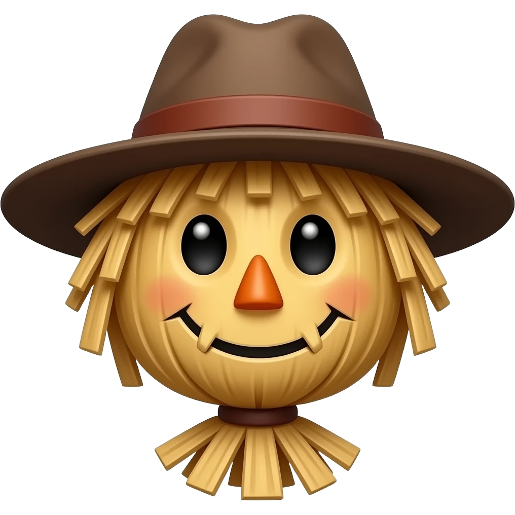 Scarecrow face emoji
