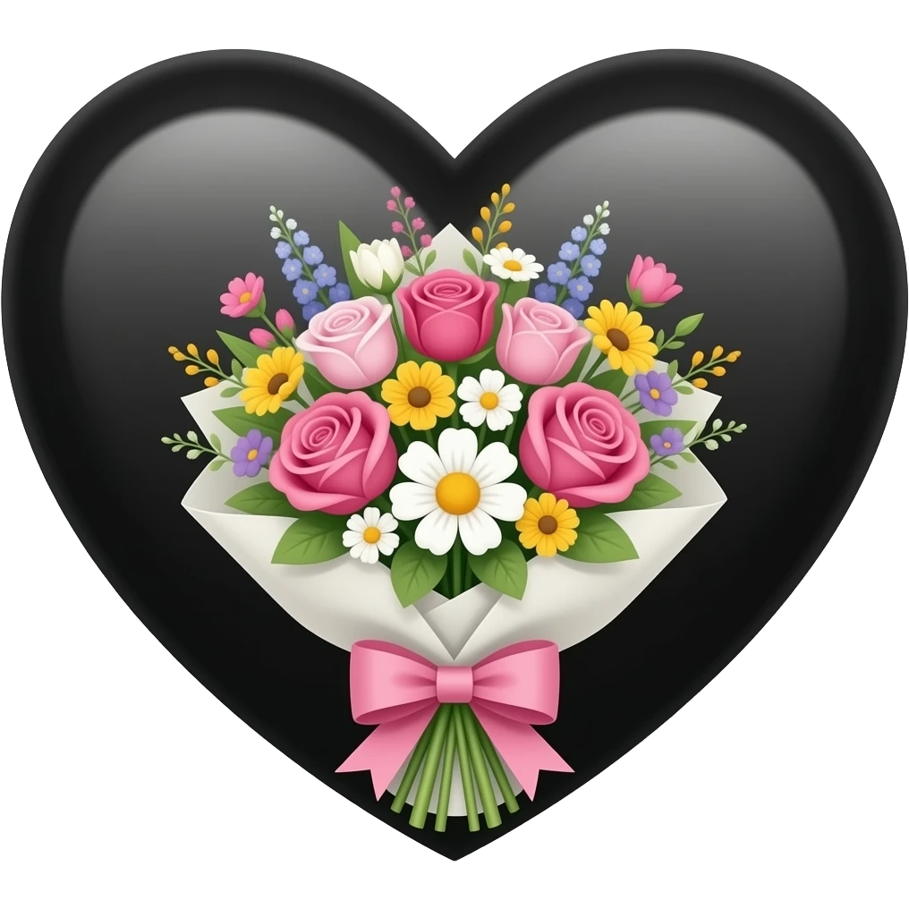🖤💐 emoji