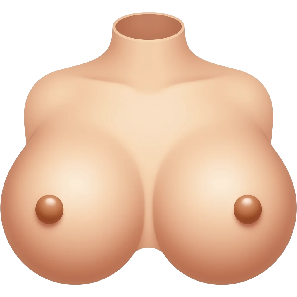 Breasts with nipples emoji