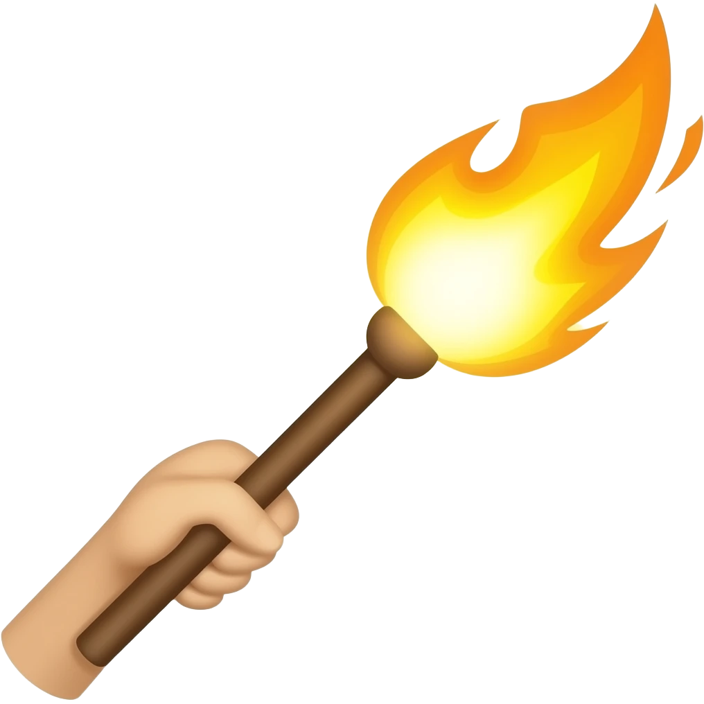 Torchlight pointing up emoji