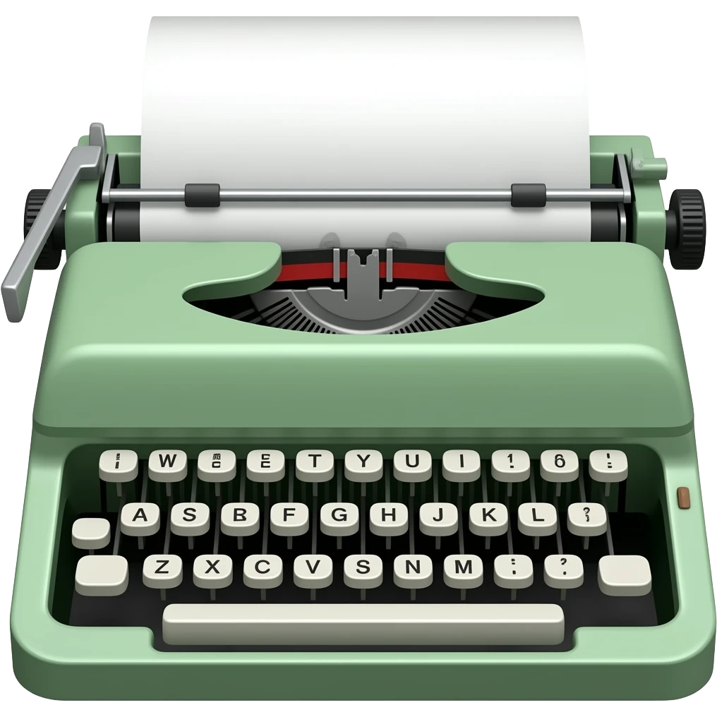 Green Typewriter emoji