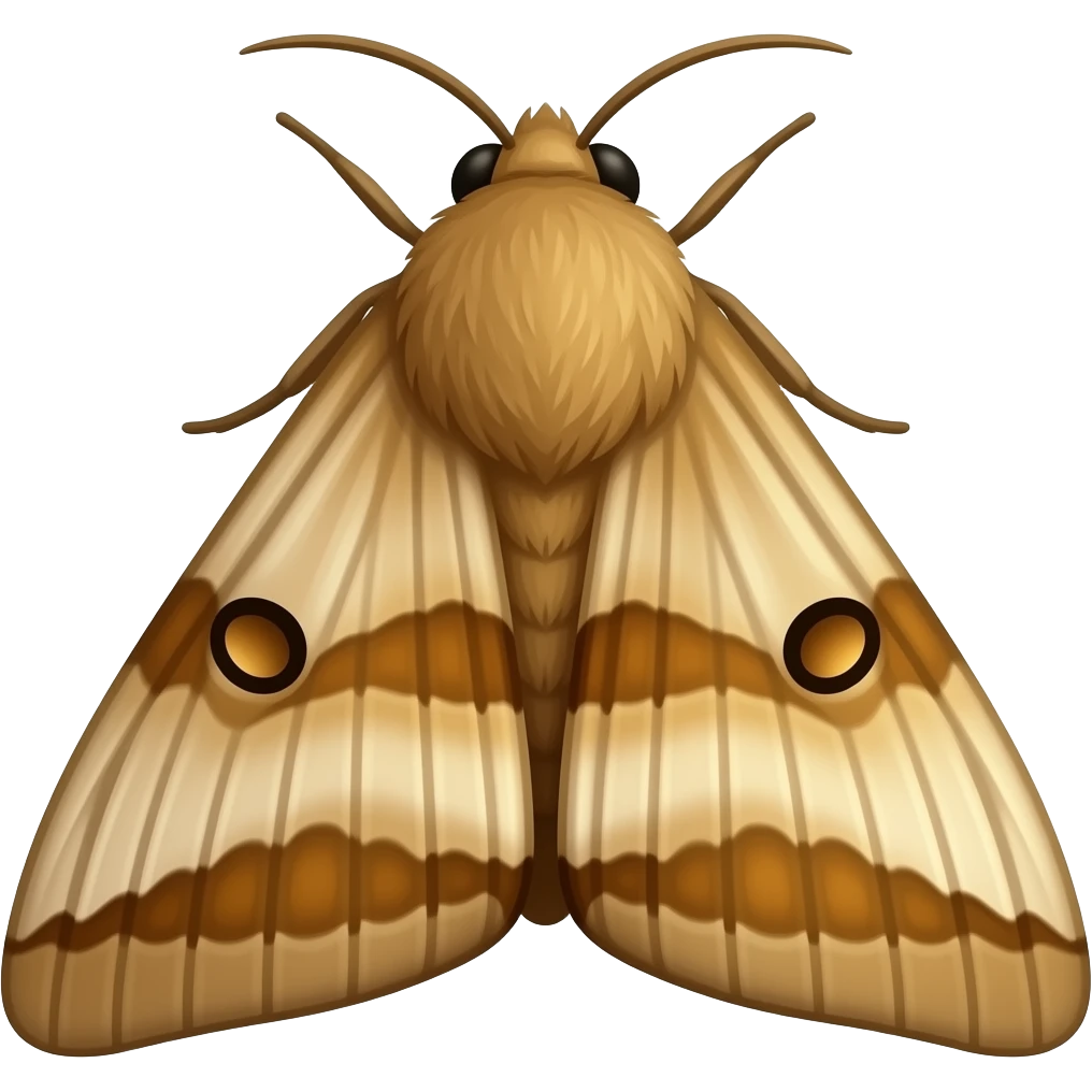 Rosy maple moth emoji