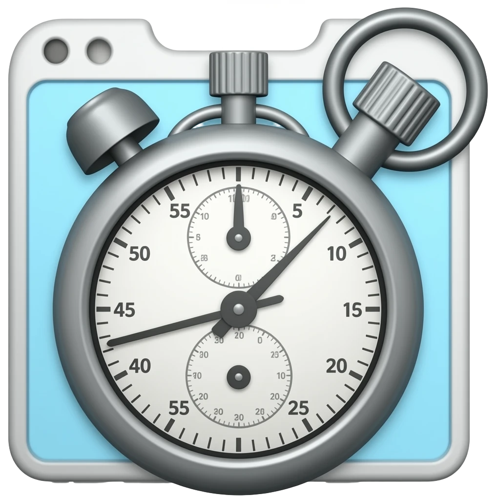 cellphone with cronometer emoji