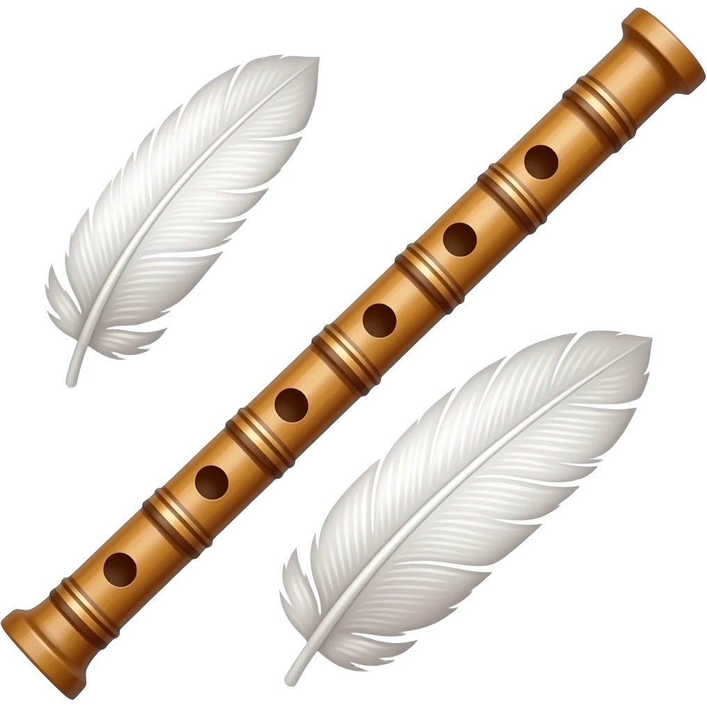 Bansuri With Krishna Feather emoji
