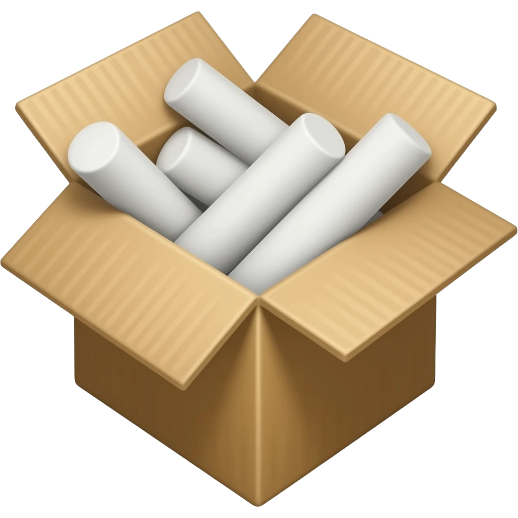 box filled with white chalk emoji