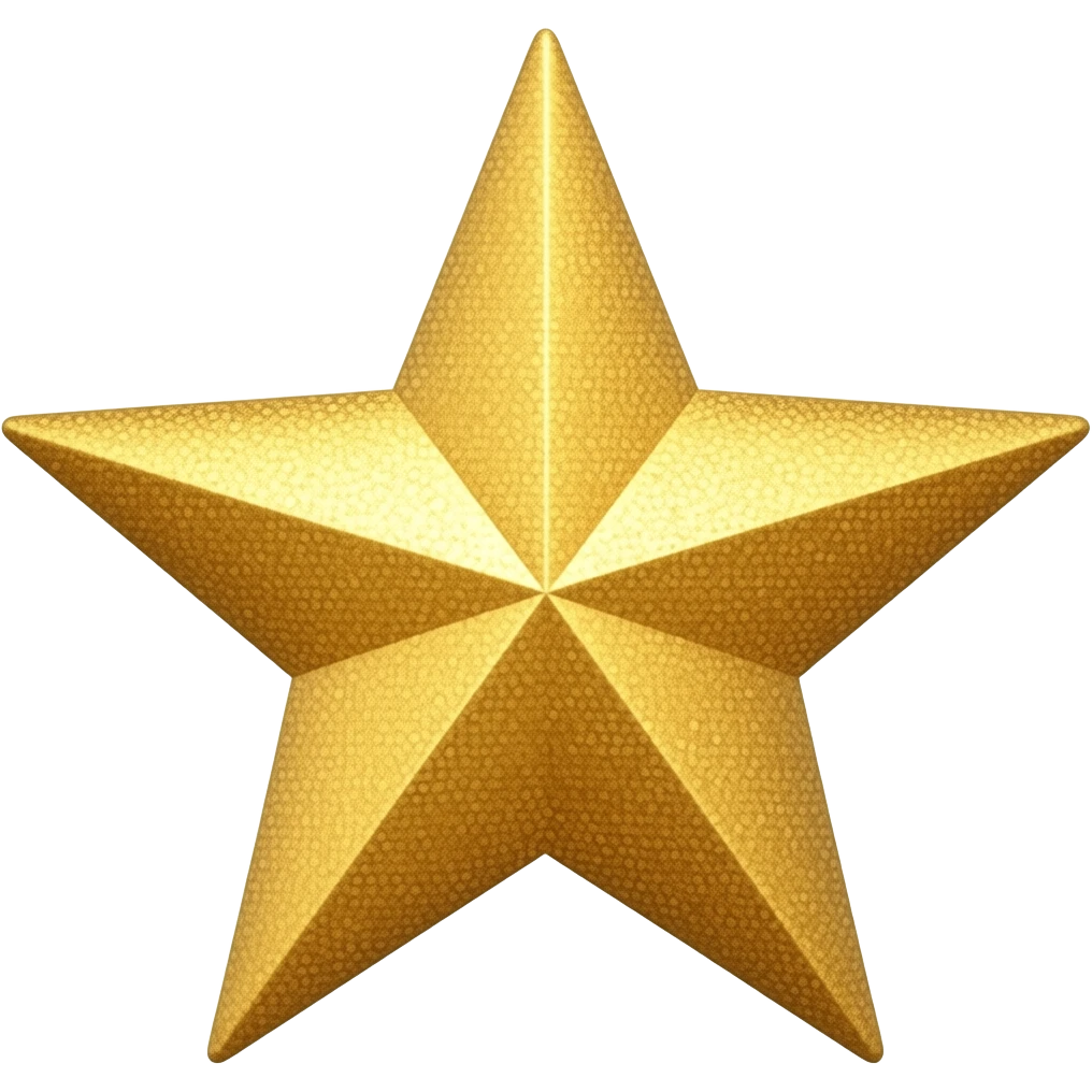 Gold dust four point star emoji
