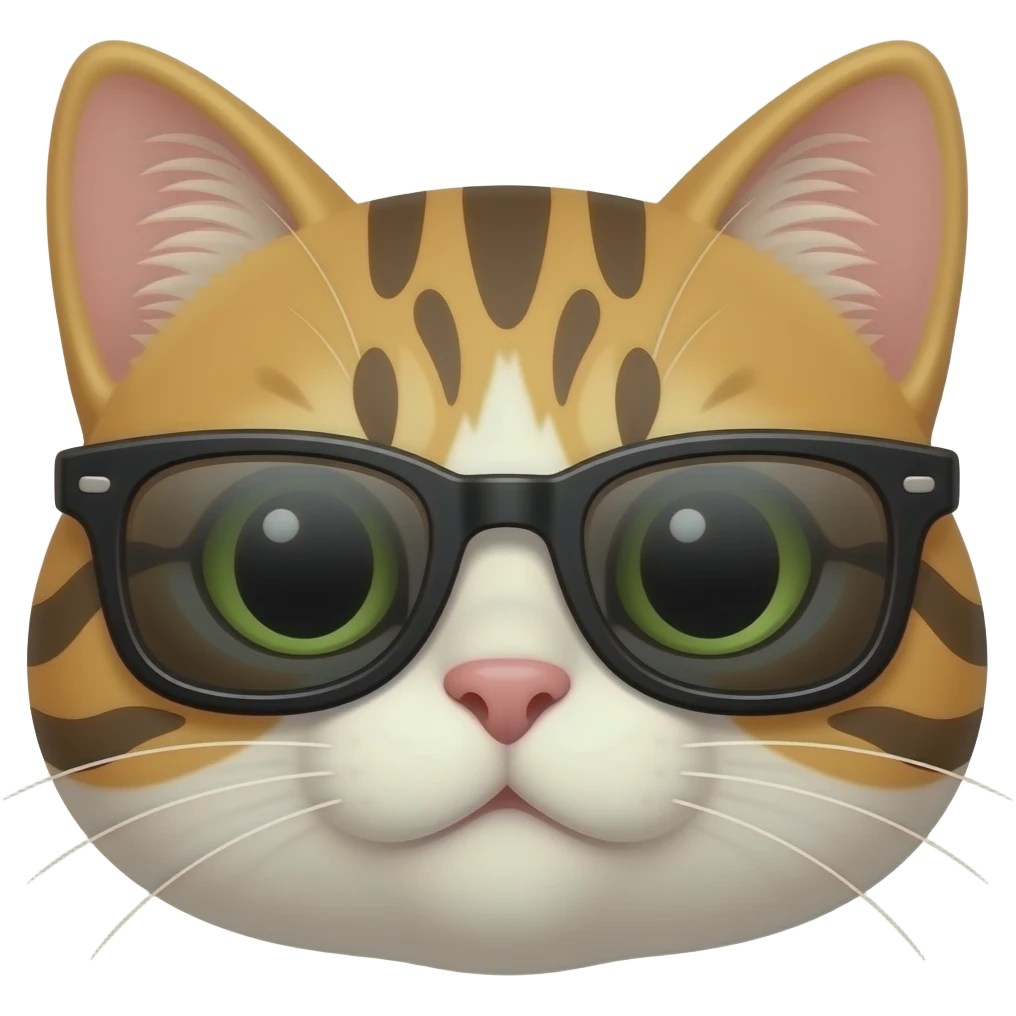 Cat wearing sunglasses emoji