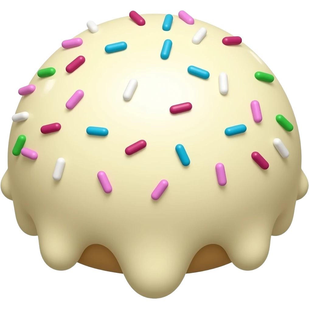 Chocolate blanco salpicado emoji