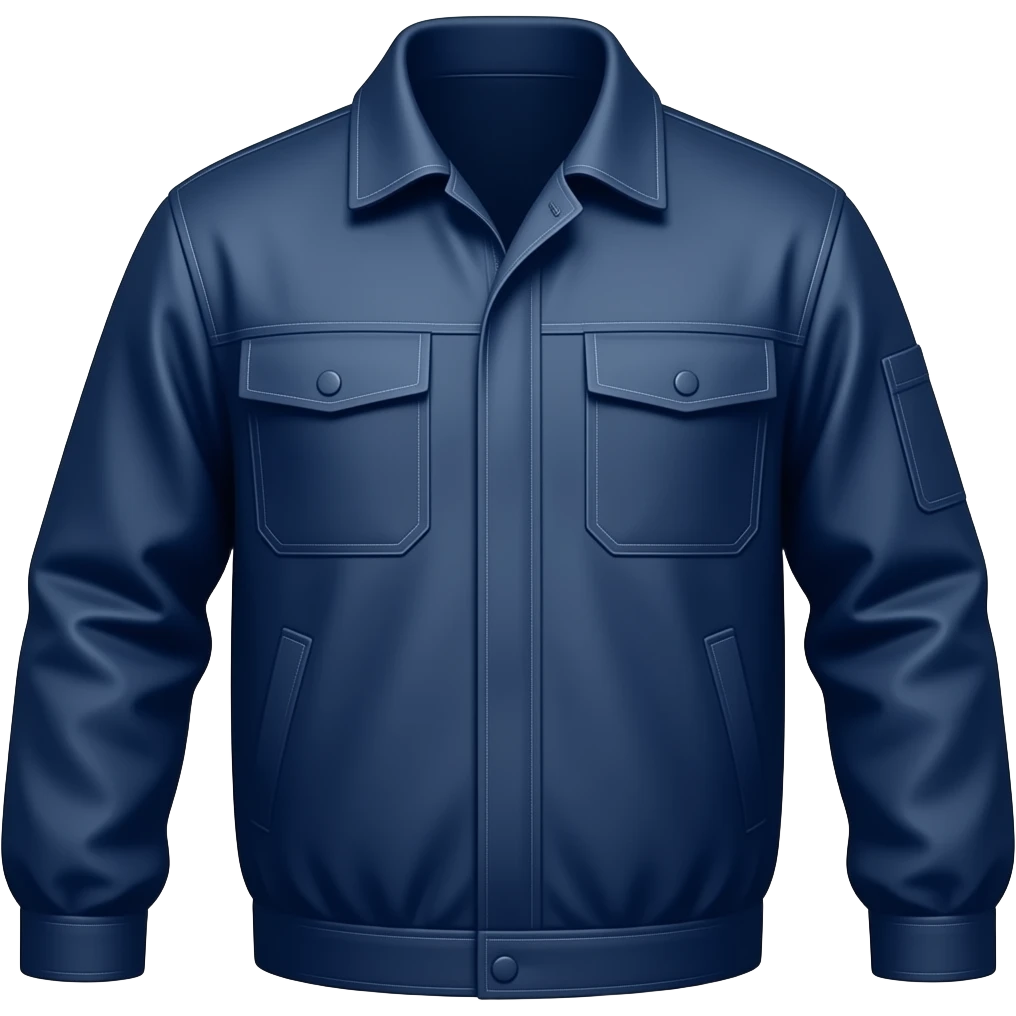 solid navy blue workwear jacket emoji