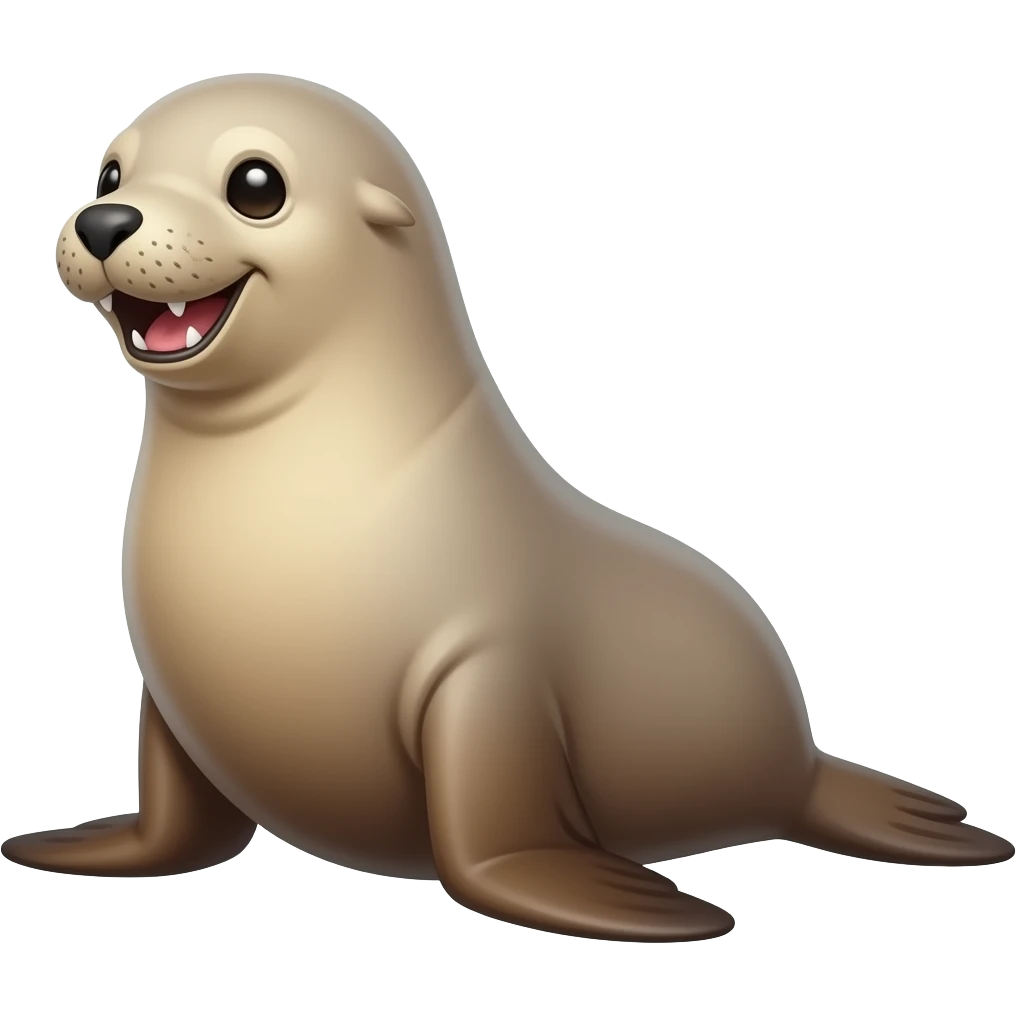 sealion big smiling emoji