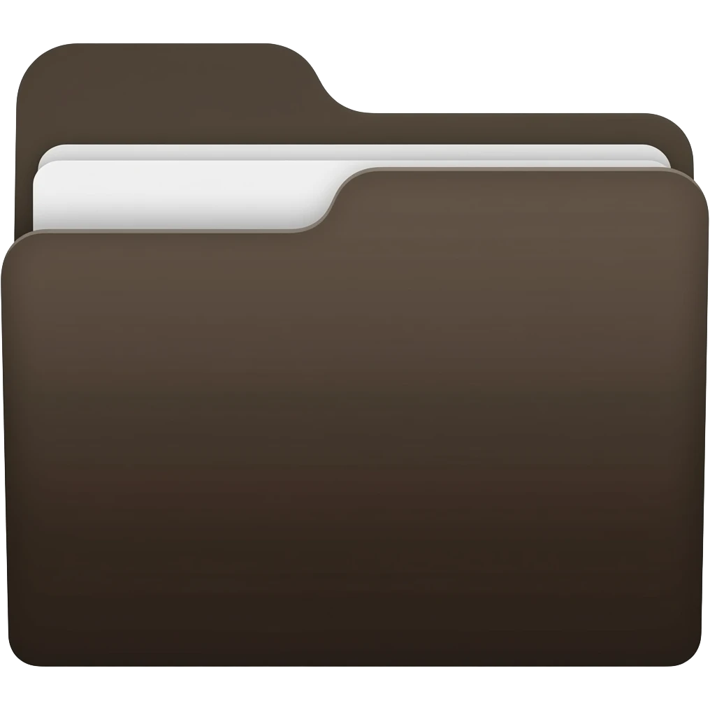 super dark deep brown folder but flat emoji