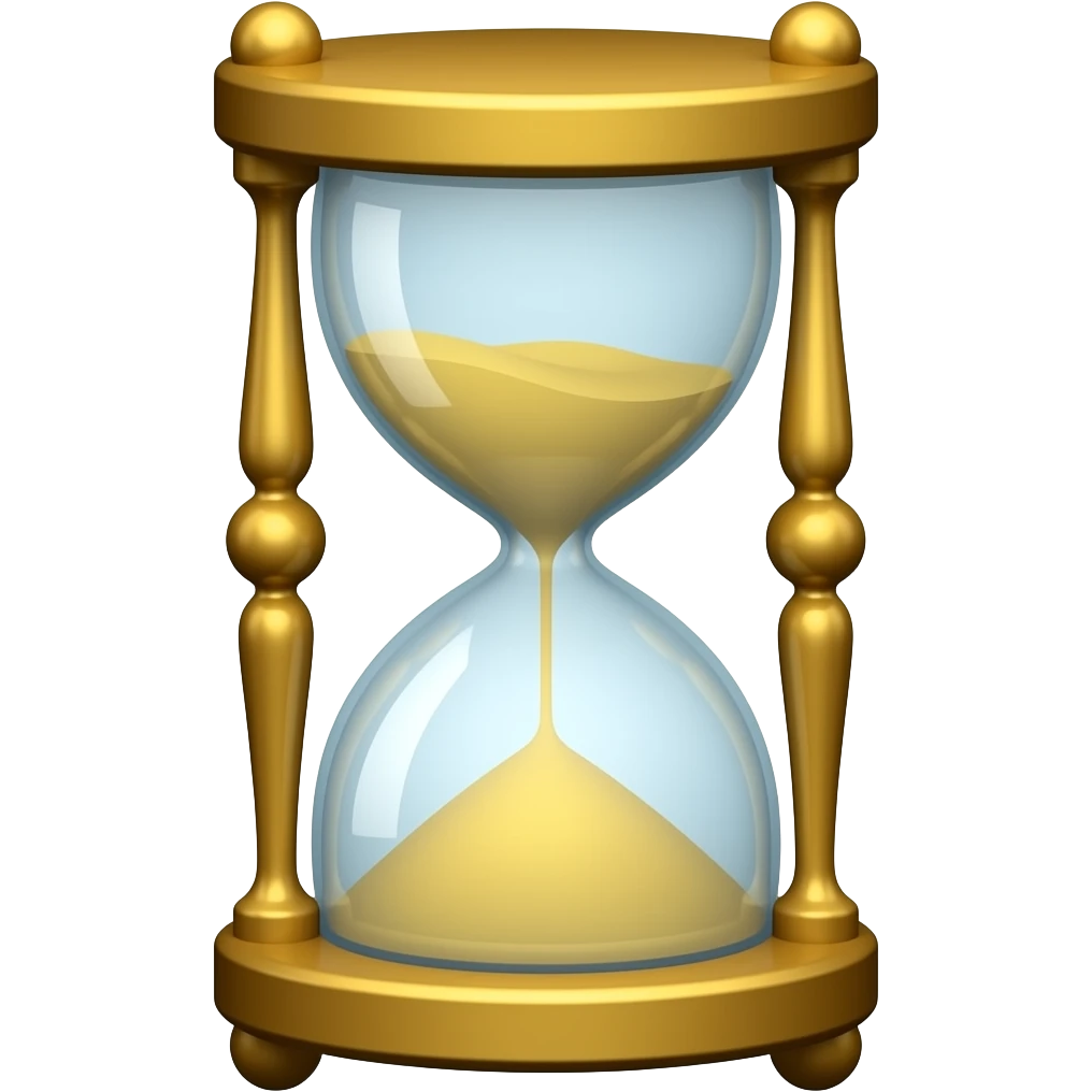 sand clock emoji