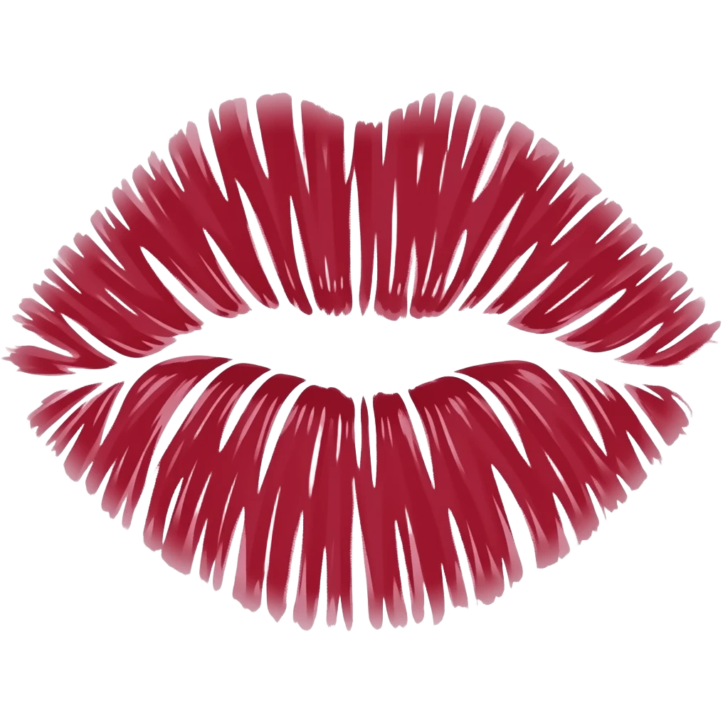 lipstick mark kiss burgundy emoji