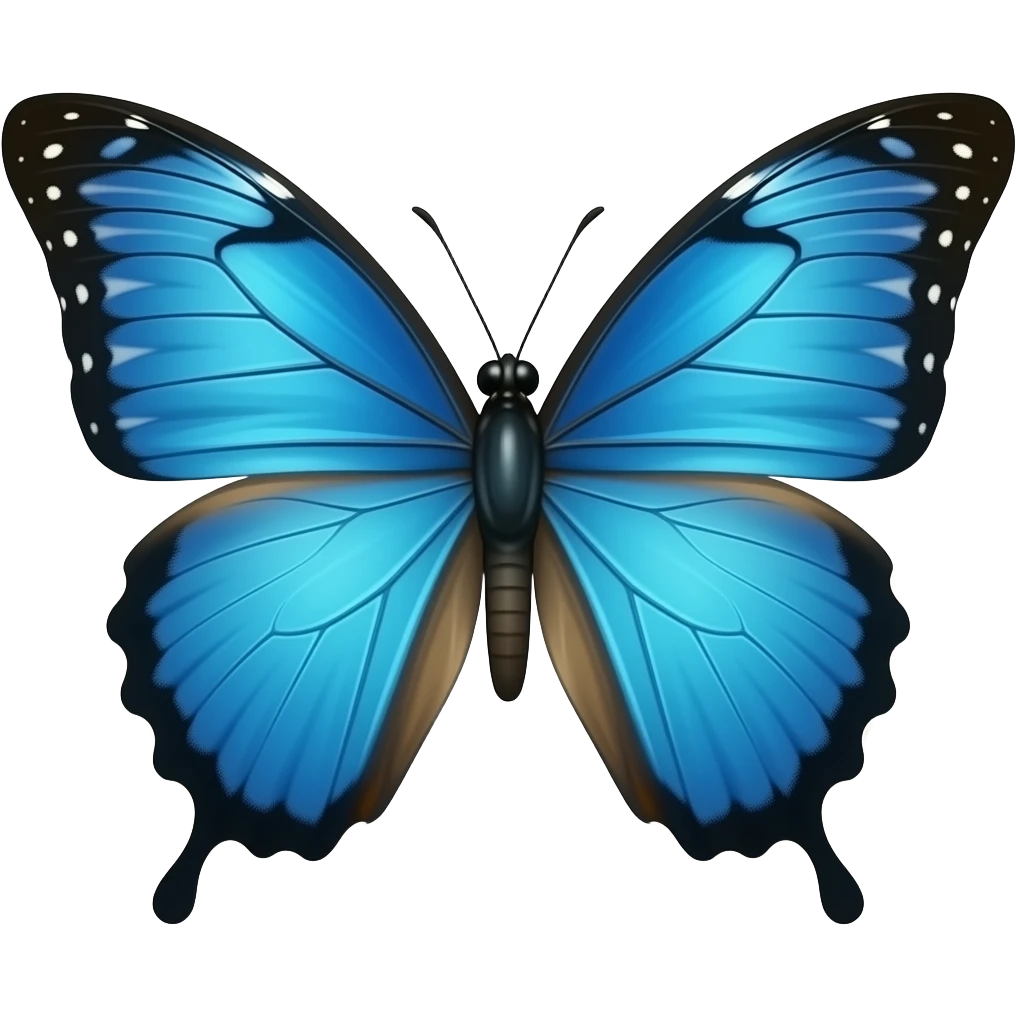 blue butterfly emoji
