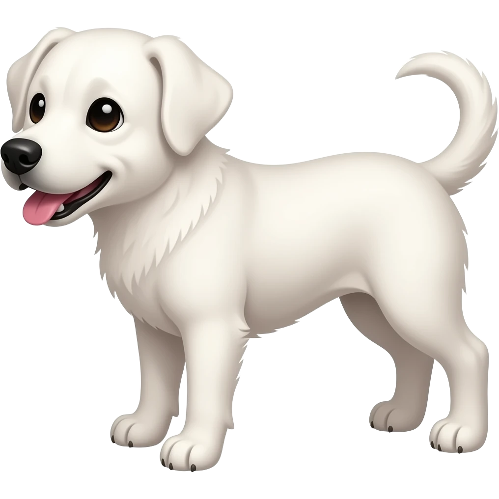 Beyaz  köpek emoji