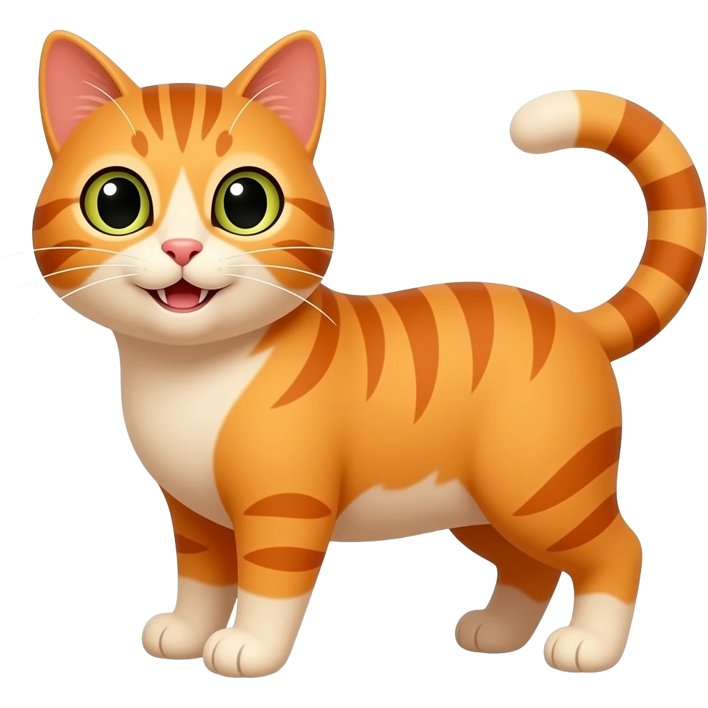 рыжий кот говорит всем привет emoji