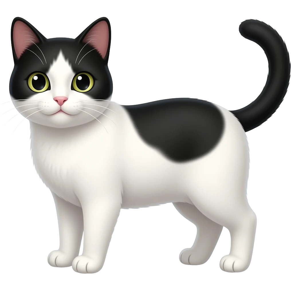 White and black cat emoji