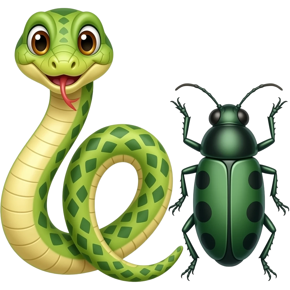 🐍vs🐛 emoji
