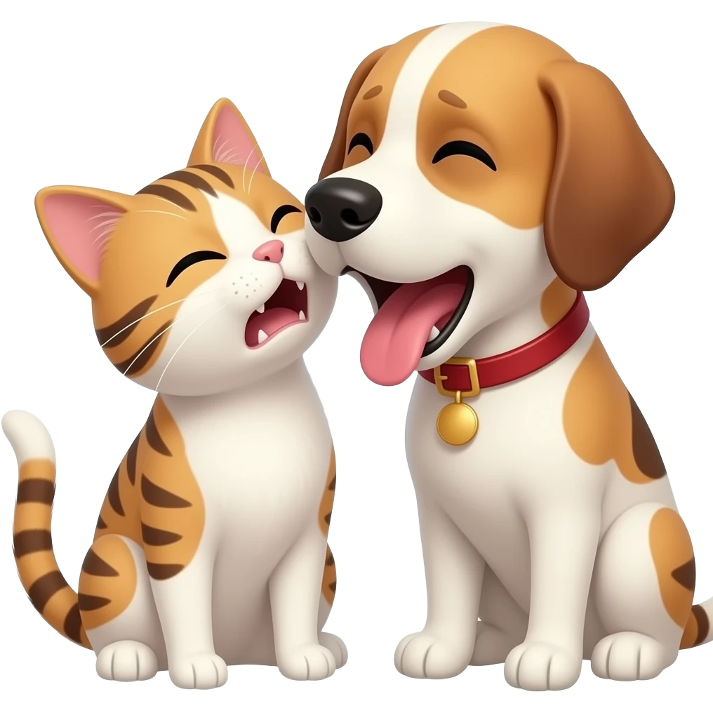 кіт який ненавидеть собаку яка ненавидеть кота emoji