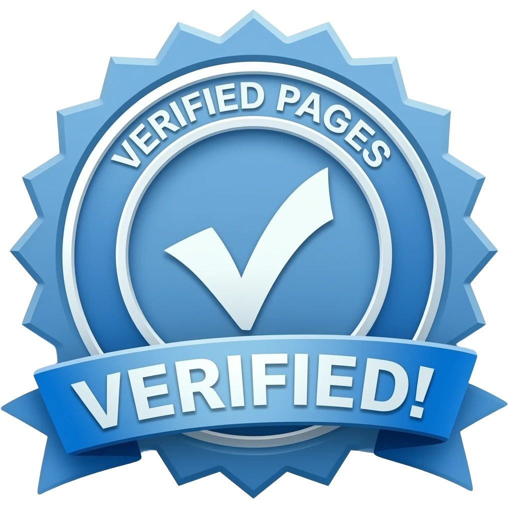 Verified badge blue for pages emoji