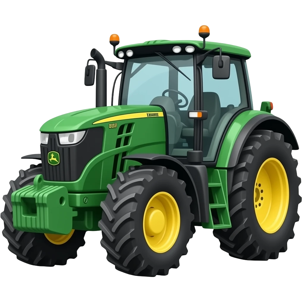 Tractor - John Deere 6110J (Model Year: 2017) (Iconic colour: Green with yellow) emoji