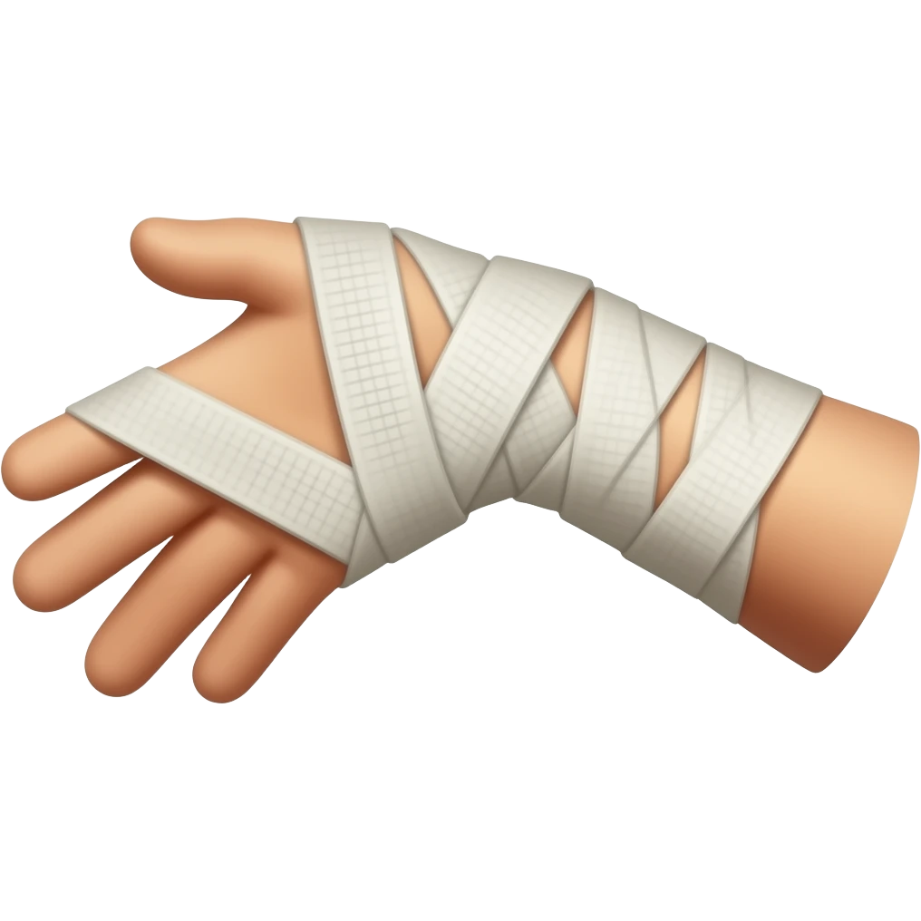 Bandage hand emoji