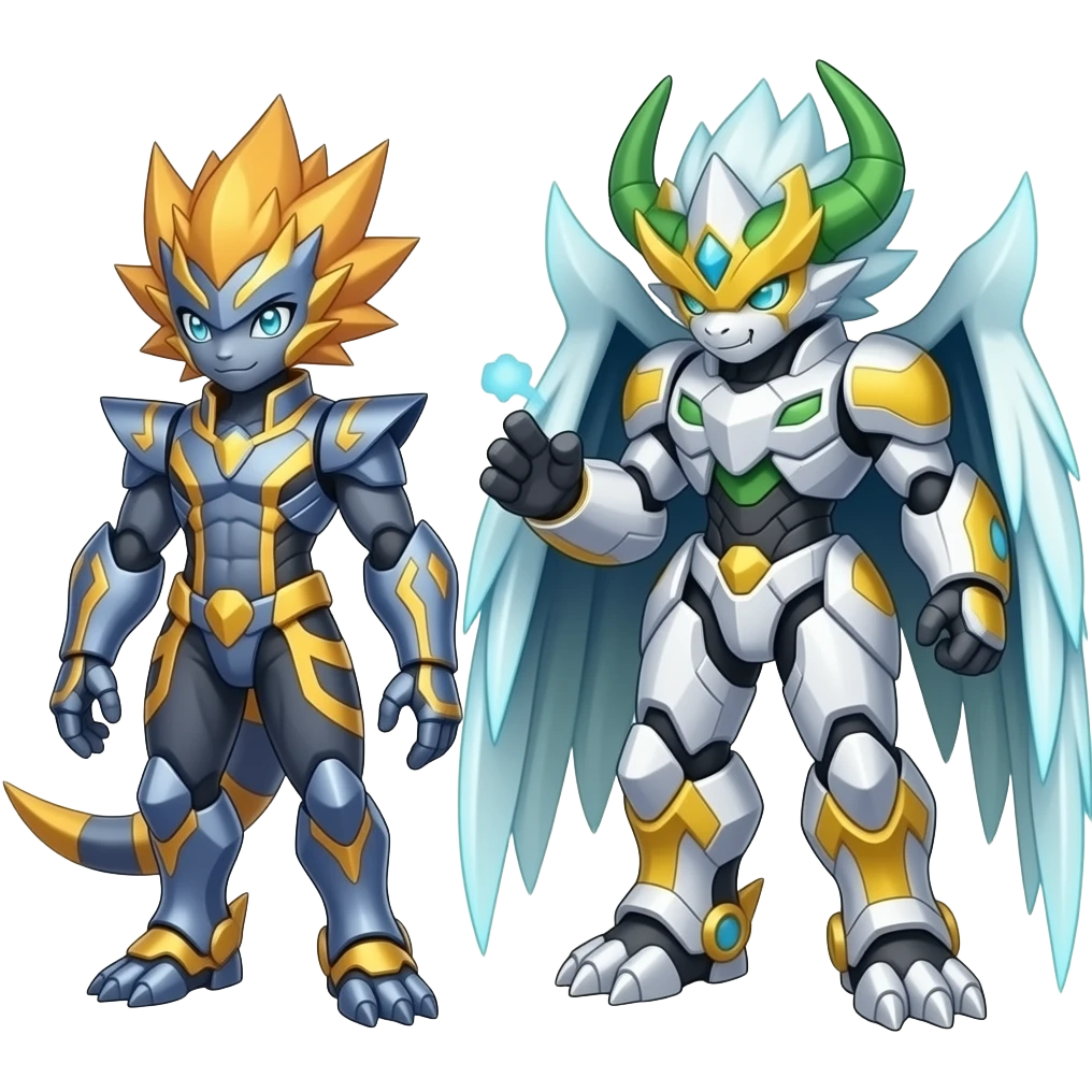 Axew-Larvesta-Latios-Genesect-Exveemon-Digimon-hybrid emoji