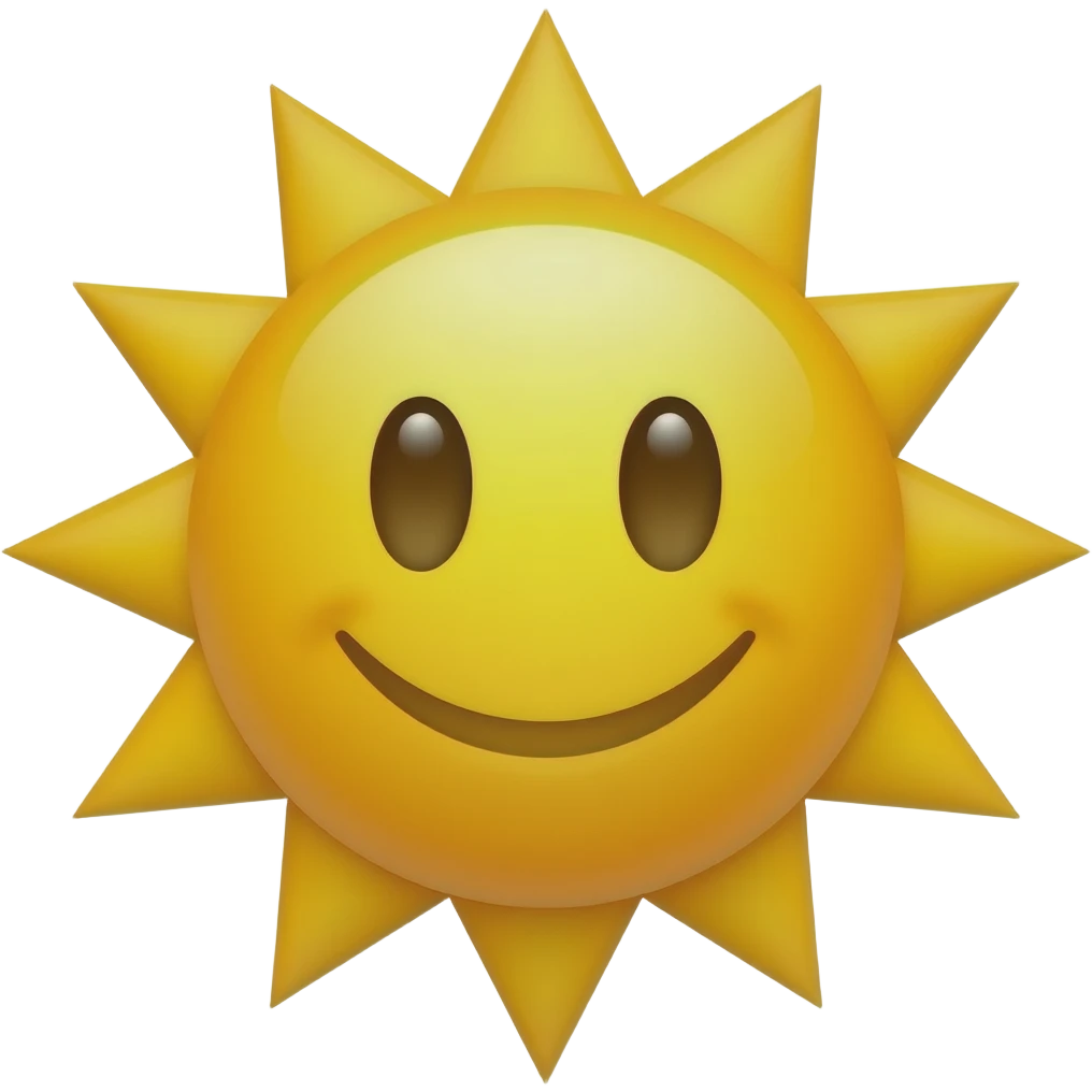 Солнце улыбается emoji