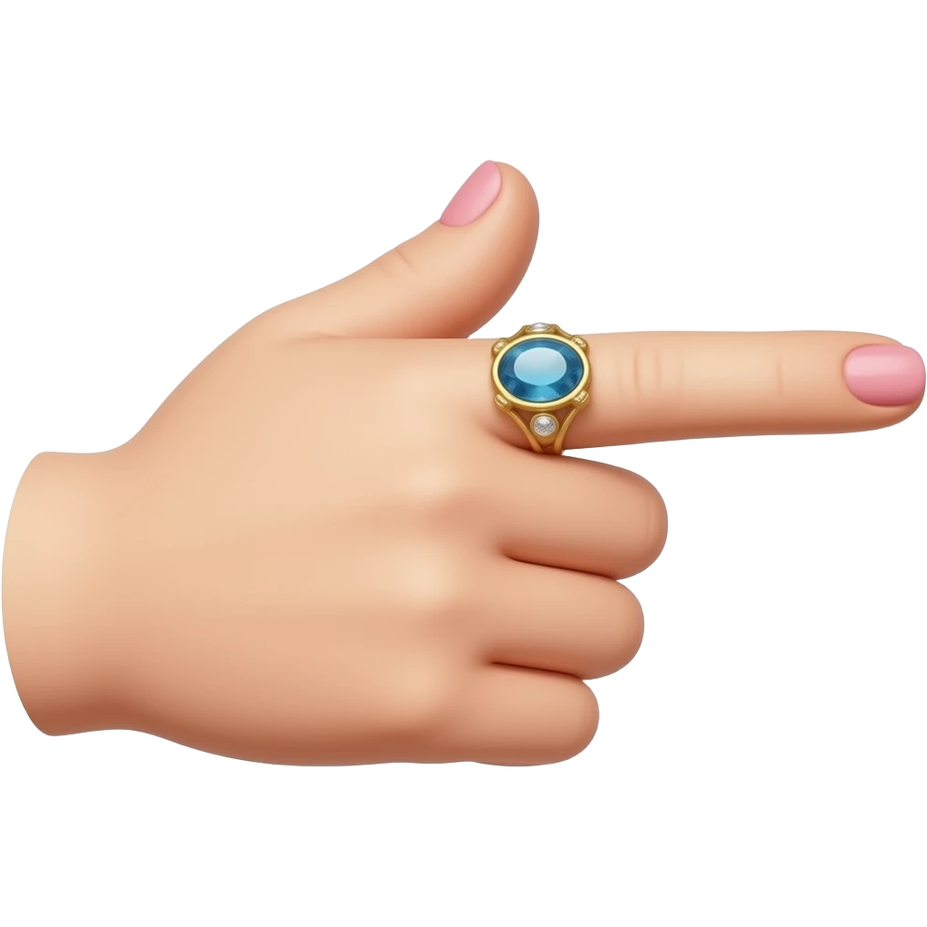 close up of a fancy hand with pinky out emoji