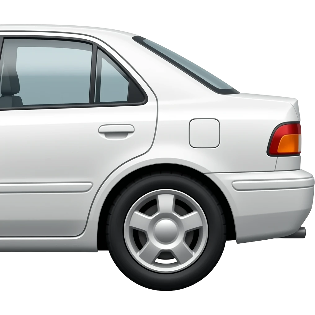 Carro blanco corolla 1998 de lado emoji