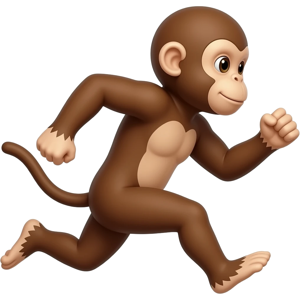 Monkey right run emoji