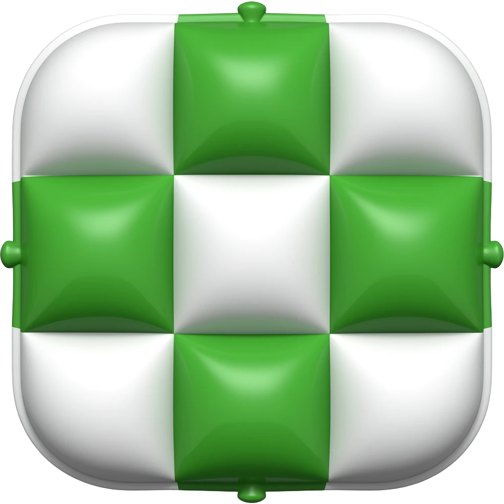 inflatable green check confirmation emoji