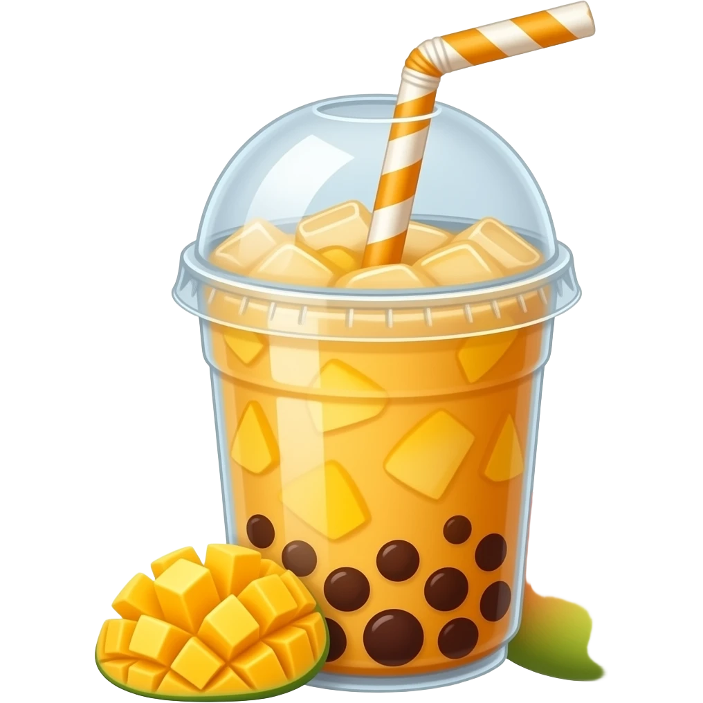boba tea mango emoji