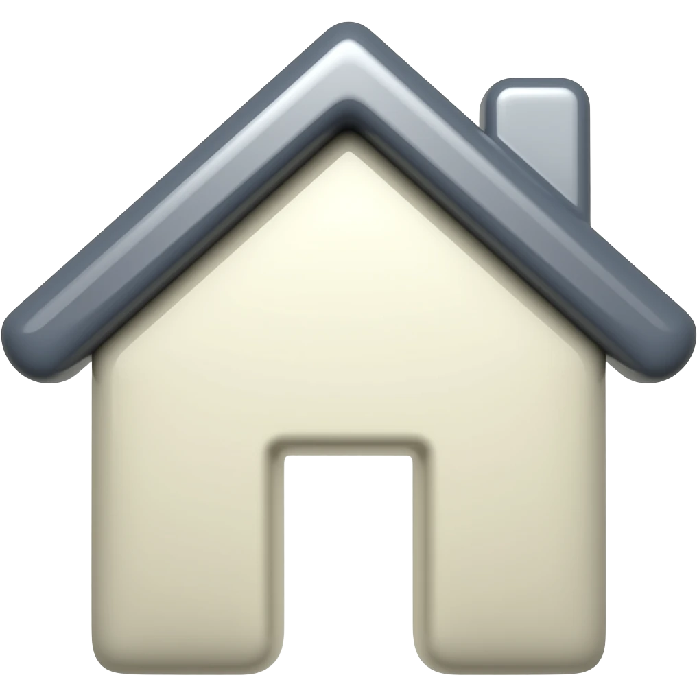 Create high-quality glossy emojis with a vibrant modern style.Make the emojis look premium, shiny, and eye-catching with bright highlights, smooth gradients, soft reflections, and glowing details. house emoji emoji