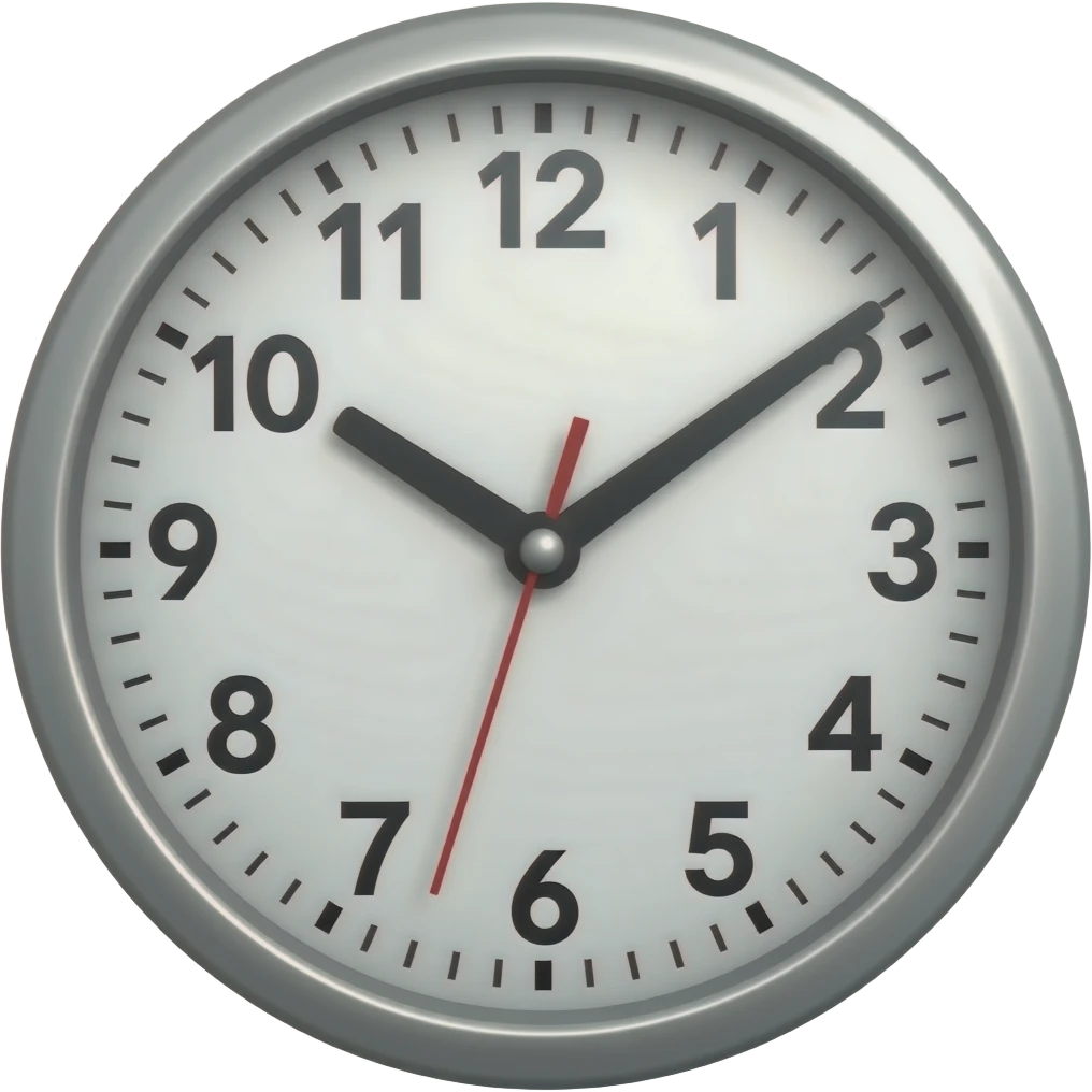 12h00 horaire emoji