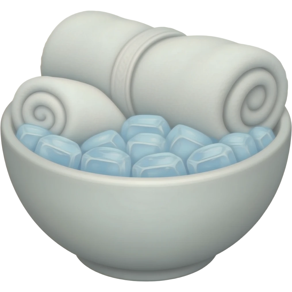 Spa ice towels in bowl emoji