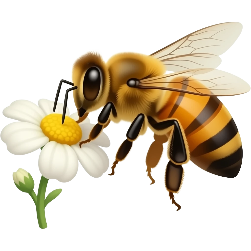 bee eating from a flower emoji