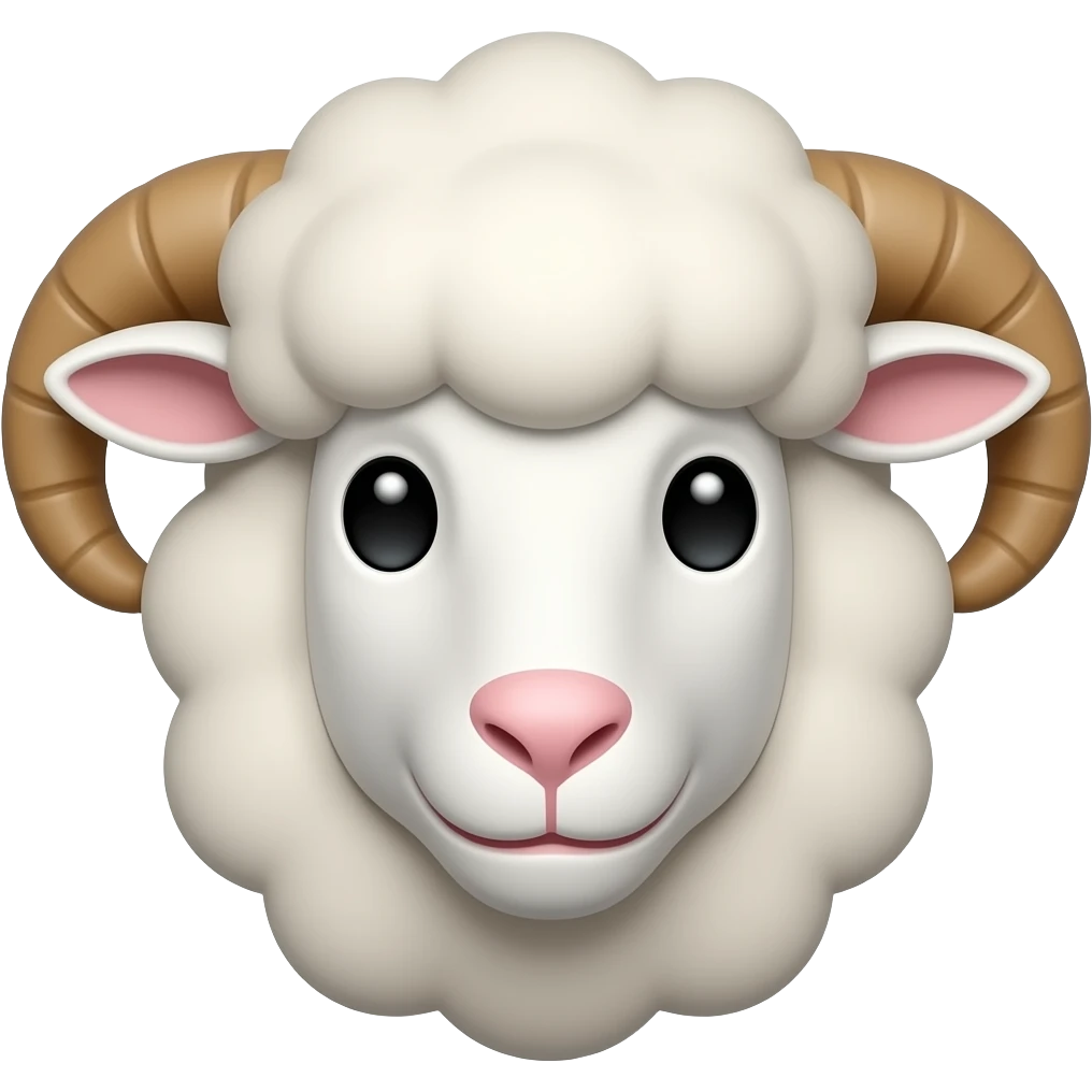 Sheep emoji face emoji