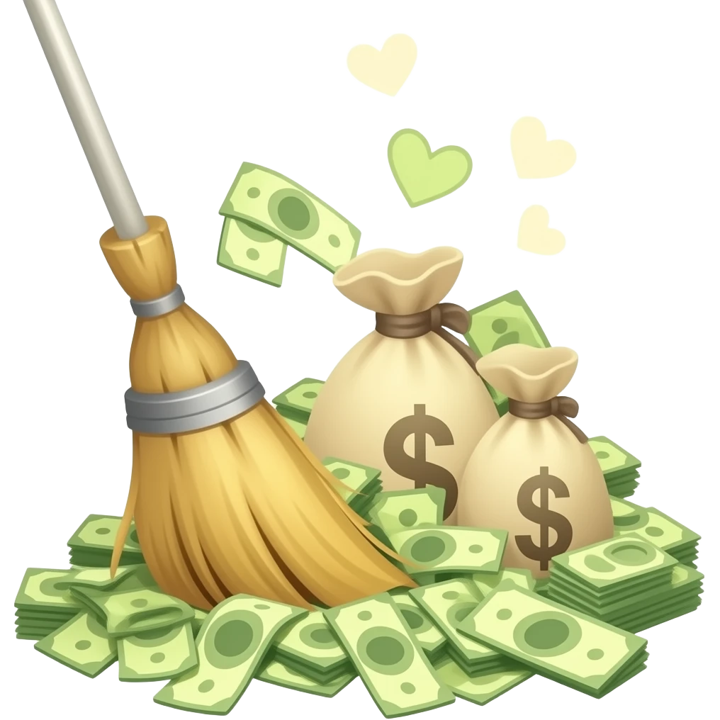🧹💰💗 emoji