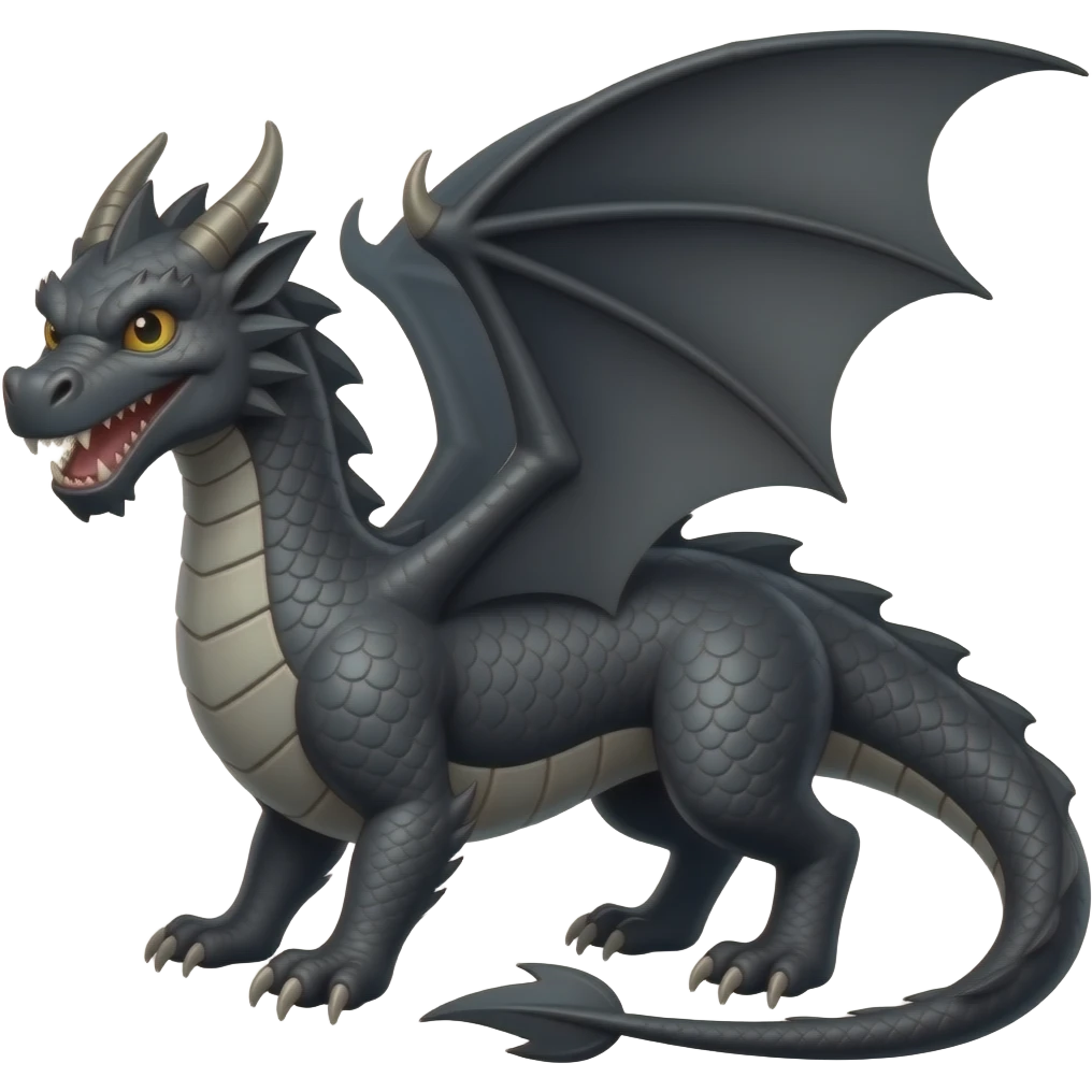 dragon black emoji