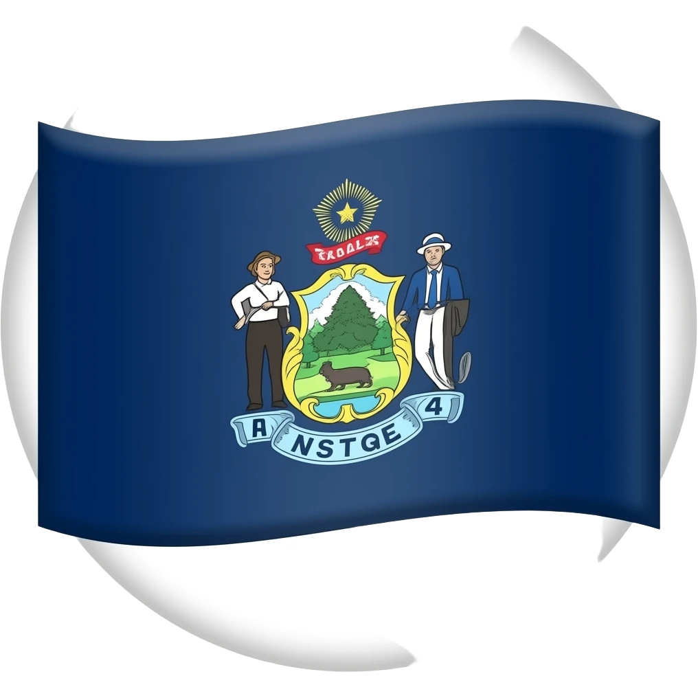 Maine flag emoji emoji